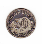 ALLEMAGNE KM 6, VF+, SILVER, 50 Pf, 1877F. (5AP60) - 50 Pfennig