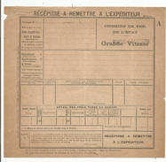 Récépissé , CHEMINS DE FER DE L'ETAT , Grande Vitesse , Paris Saint Lazare , Vierge , 2 Scans - Verkehr & Transport