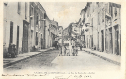 Chatillon-en-Diois (Drôme) - La Rue Du Reclus Le 14 Juillet, Belle Animation: Enfants Et Drapeaux - Carte Précurseur - Châtillon-en-Diois