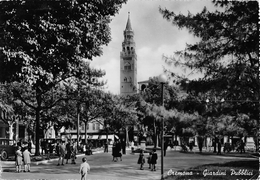 05404 "CREMONA - GIARDINI PUBBLICI" ANIMATA, VERA FOTOGRAFIA. CART SPED - Cremona