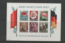 DDR Block 8 + 9 B (ungezähnt)  1953  **  MNH - 1950-1970