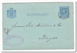 Briefkaart 1884, Van Rotterdam Naar Rheydt ( Heckhausen & Co. Rotterdam ) - Lettres & Documents