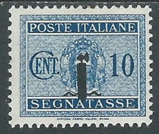 1944 RSI SEGNATASSE FASCETTO 10 CENT MH * - P41-8 - Taxe