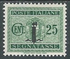 1944 RSI SEGNATASSE FASCETTO 25 CENT MH * - P41-8 - Segnatasse