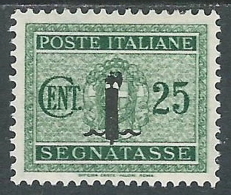 1944 RSI SEGNATASSE FASCETTO 25 CENT MH * - P41-8 - Taxe