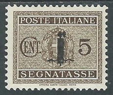 1944 RSI SEGNATASSE FASCETTO 5 CENT MH * - P41-7 - Segnatasse