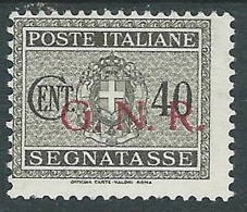 1944 RSI SEGNATASSE GNR BRESCIA 40 CENT MH * - P41-9 - Taxe