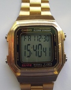 CASIO A178W Gold Quartz Men Watch - Montres Modernes