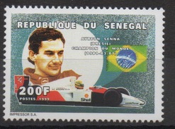 Sénégal 1999 - Mi. 1625 200 F Ayrton Senna Brasil Formule Formula 1 Formel Eins Racing Sport Neuf ** MNH RARE Scarce - Cars