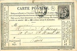 Cpa Précurseur 1877 De NOAILLES DE L OISE 60 à Paris,cachet MENTION David Plombier à Ste Geneviève - Noailles