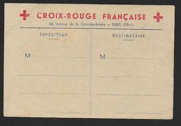 Carte Croix Rouge Pour Habitants Des Localités Sinistrées - Croce Rossa