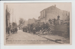 VILLENEUVE LA GARENNE - HAUTS DE SEINE - APRES L'INONDATION - CARTE PHOTO - BD D'ASNIERES - MAISONS ECROULEES - 1910 - Villeneuve La Garenne