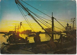 BARLETTA, Sunset On The Harbor, Used Postcard [19427] - Barletta