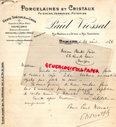 26 - ROMANS - FACTURE PAUL VIOSSAT- PORCELAINES ET CRISTAUX - FAIENCES VERRERIES-RUE MATHIEU DE LA DROME 1924 - 1900 – 1949