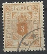 ISLANDE SERVICE N° 3 Oblitéré 1876 - Officials