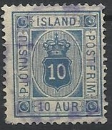 ISLANDE SERVICE N° 6 Oblitéré 1876 - Dienstmarken