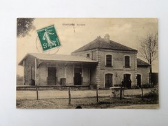 CPA 33 ETAULIERS : La Gare, Animé, En 1912, TRES RARE - Autres Communes