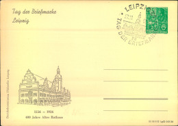 1956, Privatganzsache 10 Pfg. Fünfjahresplan Zum ""Tag Der Briefmarke"" Mit SSt LEIPZIG. - Other & Unclassified