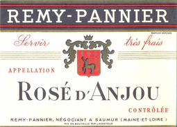 1 Etiquette Ancienne De VIN ROSE D'ANJOU - REMY PANNIER - Vino Rosato