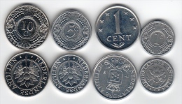 Netherlands Antilles 4 Coins Set UNC - Antilles Néerlandaises