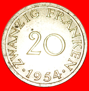 § FRANCE: SAAR ★ 20 FRANCS 1954! LOW START★ NO RESERVE! - Sonstige & Ohne Zuordnung