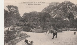 CHERBOURG 50   MANCHE     CPA  LE JARDIN PUBLIC - Cherbourg