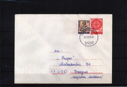 Yugoslavia Interesting Postal Stationery Letter With Interesting Tax Stamp (3) - Storia Postale