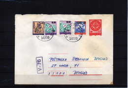 Yugoslavia Interesting Postal Stationery Letter With Interesting Tax Stamp (4) - Cartas & Documentos