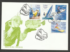 Cabo Verde Cap Vert  Sports Nautiques Surf Windsurf Pêche 1996 FDC Cape Verde Water Sports FDC - Water-skiing