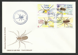 Cabo Verde Cap Vert Araignées FDC 2001 Cape Verde Spiders FDC - Araignées