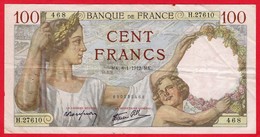 -- CENT FRANCS 1942 - H.27610 - 468 -- - 100 F 1939-1942 ''Sully''