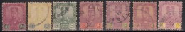 7 Diff.,  Johore Used, Multi Script, 1922 - 1940 Series, Malaya - Johore