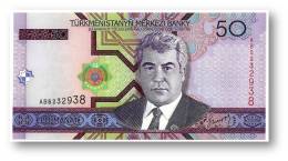 TURKMENISTAN - 50 MANAT - 2005 - Pick 17 - UNC. - Serie AB - 2 Scans - Turkmenistan