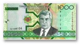 TURKMENISTAN - 1000 MANAT - 2005 - Pick 20 - UNC. - Serie AA - 2 Scans - 1.000 - Turkmenistan