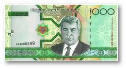 TURKMENISTAN - 1000 MANAT - 2005 - Pick 20 - UNC. - Serie AA - 2 Scans - 1.000 - Turkménistan