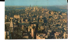 S2297 Small Postcard - USA - New York City > Financial District + NICE STAMP: WASHINGTON 1968 - Panoramic Views