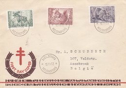 Finlande - Lettre/Mammifères Divers - Année 1953 - Y.T. N° 401/403 - Cartas & Documentos