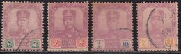 4v Used Johore, 1918-1920 Multi Crown, 1919 Malaya, - Johore