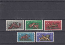 Allemagne Orientale - Mammmifères Divers - Neufs** - Année 1959 - Y.T. 453/457 - Unused Stamps