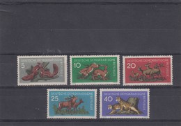 Allemagne Orientale - Mammmifères Divers - Neufs** - Année 1959 - Y.T. 453/457 - Ungebraucht