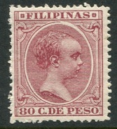 Filipinas Edifil 130** Nuevo 80 Cts Carmín - Filippine