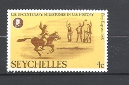 SEYCHELLES    1976 The 200th Anniversary Of American Revolution  HINGED - Seychelles (...-1976)