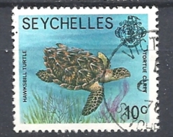 SEYCHELLES   1977 Marine Life      USED  Eretmochelys Imbricata  TURTLE - Seychelles (...-1976)