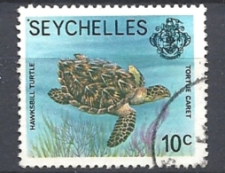 SEYCHELLES   1977 Marine Life      USED  Eretmochelys Imbricata  TURTLE - Seychelles (...-1976)