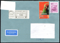 HUNGARY 2016 - MAILED ENVELOPE - ANIMAL CUBS: BIRD RED-FRONTED MACAW / ARMCHAIR - Covers & Documents