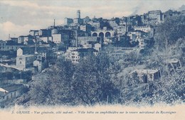 GRASSE   06  ALPES MARITIMES  CPA BLEUTEE   VUE GENERALE  COTE SUD EST - Grasse