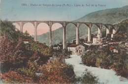 GRASSE   06  ALPES MARITIMES  CPA   COLORISEE  GORGES DU LOUP ET VIADUC LIGNE DU SUD DE LA FRANCE - Grasse