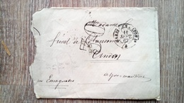 Lettre ✉ Courrier Paris Lyon 1867 Grasse Nice - Other & Unclassified