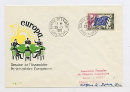 FRANCE -  SERVICE - N° Yvert 19 SUR LETTRE DU 25/3/1960 DE STRASBOURG - Lettres & Documents