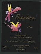étiquette Vin Intuition   Minervois 1992 - Vin De Pays D'Oc